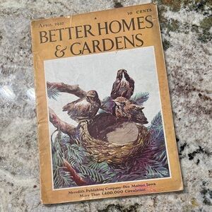 Better Homes And Gardens April 1932 Cover - Brown and Tan